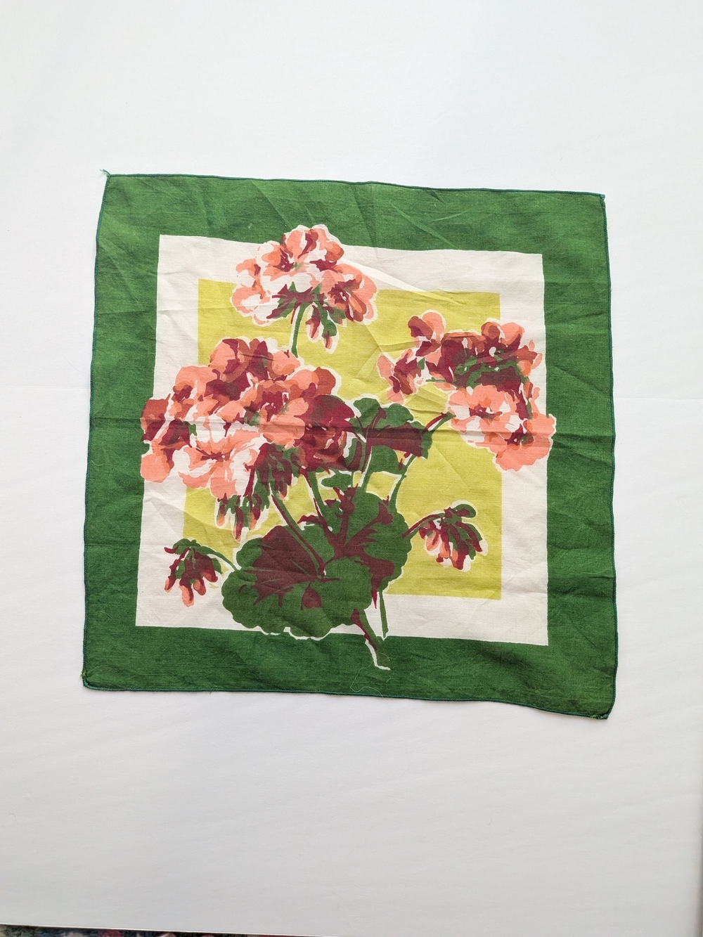 Green Floral Decorative Throw Pillow Cover - Floral Print